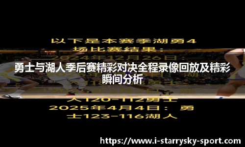 勇士与湖人季后赛精彩对决全程录像回放及精彩瞬间分析